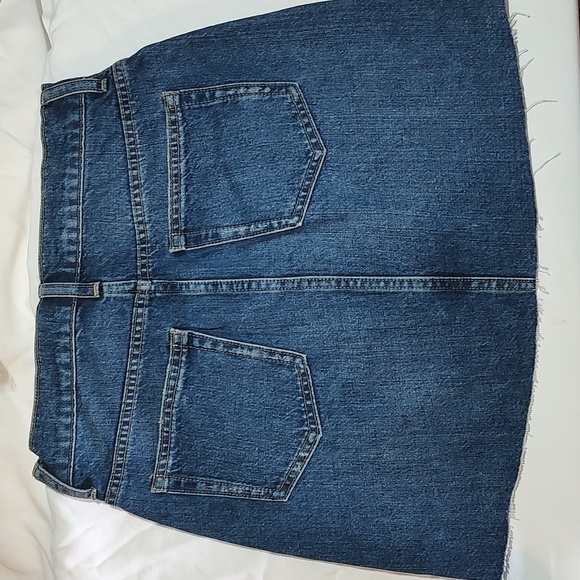 Everlane Denim Jean Skirt Mini Distressed - Picture 7 of 9